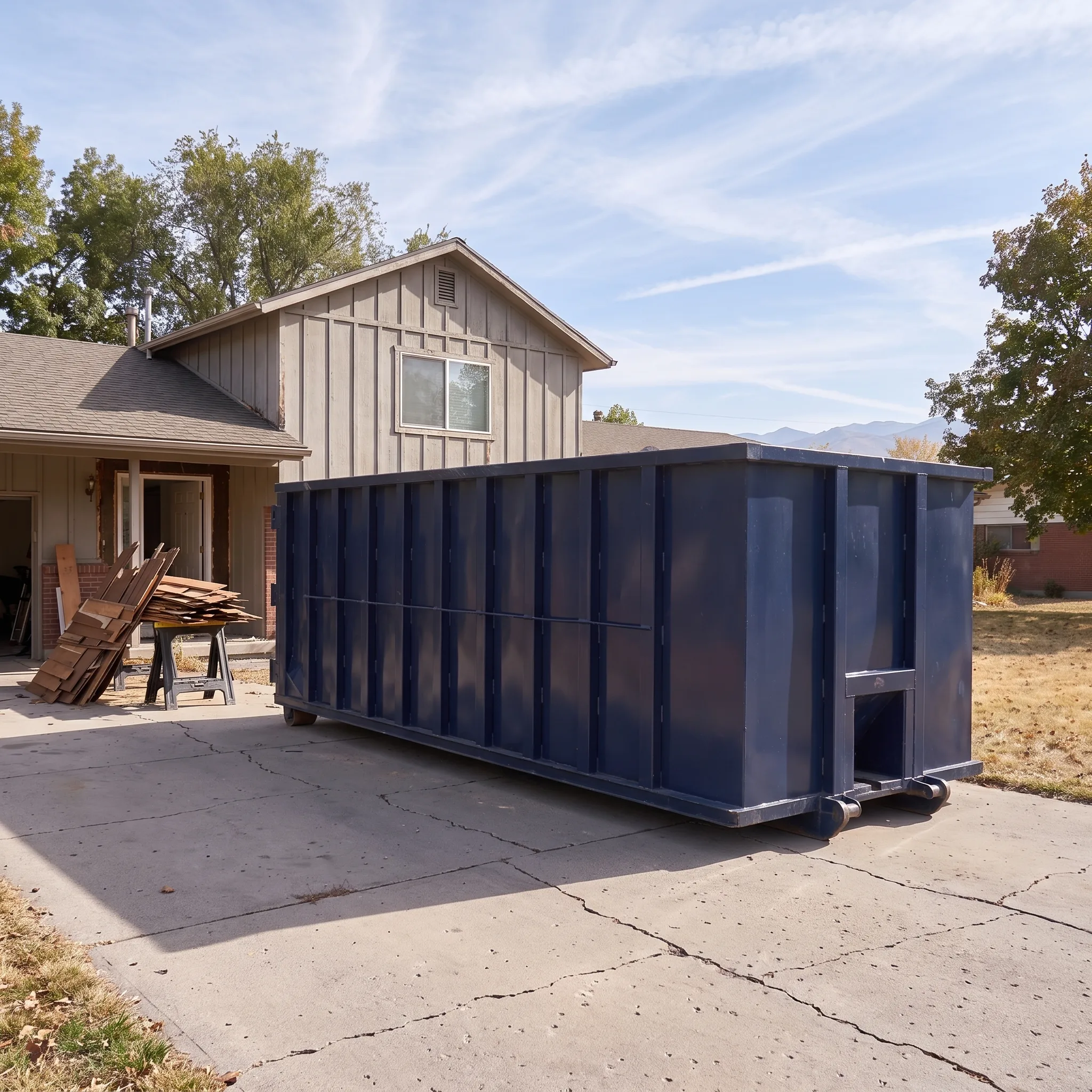 Dumpster on a Carbon County, UT job site